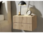 Nástěnný noční stolek se 2 zásuvkami Taboni, dub artisan