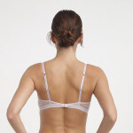 Dámská krajková podprsenka bez kostic DIM ROMANCE TRIANGLE WIREFREE BRA - DIM - růžová M