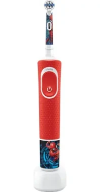 Oral-B Vitality Kids D100 Spiderman červená / Elektrický dětský zubní kartáček / nabíjecí stojánek / od 3 let (4210201320074)