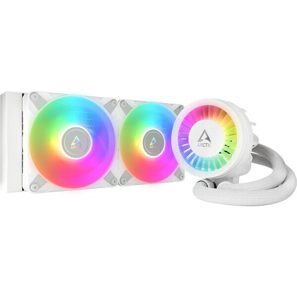 ARCTIC Liquid Freezer III - 240 A-RGB bílá / 2x 120mm / 22.5 dB @ 2000RPM / 48.8 CFM / AMD + Intel (ACFRE00150A)