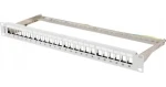 Lanberg patch panel pro Keystone šedý / Patch panel / 24 portů / FTP / 1U / 19" / neosazený (PPKS-0924-S)