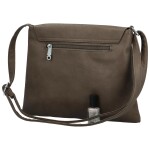 Trendy dámská koženková crossbody kabelka Korteri new, tmavě hnědá