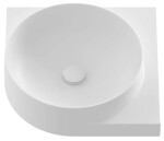RAVAK - Yard Umývátko rohové, 45x45 cm, bez přepadu, bez otvoru pro baterii, matná bílá XJX0E045000