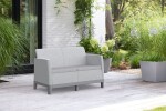 KETER SCANDI FORMA 2 SEATER SOFA - Ash grey/Storm grey