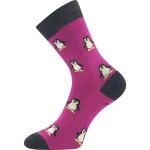 VOXX Ponožky dámské slabé z merino SNĚŽENKA s ionty stříbra FUXIA 39-42 119914