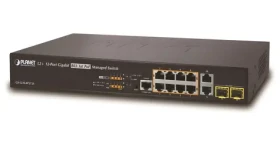 Planet GS-5220-8P2T2S / PoE switch L3 / 10x Gigabit RJ-45 / 2x SFP / 8x PoE 802.3at / 240W (GS-5220-8P2T2S)