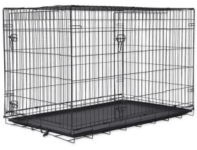 DOG FANTASY Klec skládací XXL 2 dveře / Klec pro psy / 121 x 74 x 82 cm / kov, plast (454-907025)