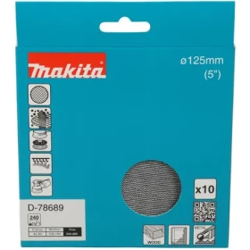 Makita D-78689 / brusný papír / 125 mm / A240 / 10 ks (D-78689)