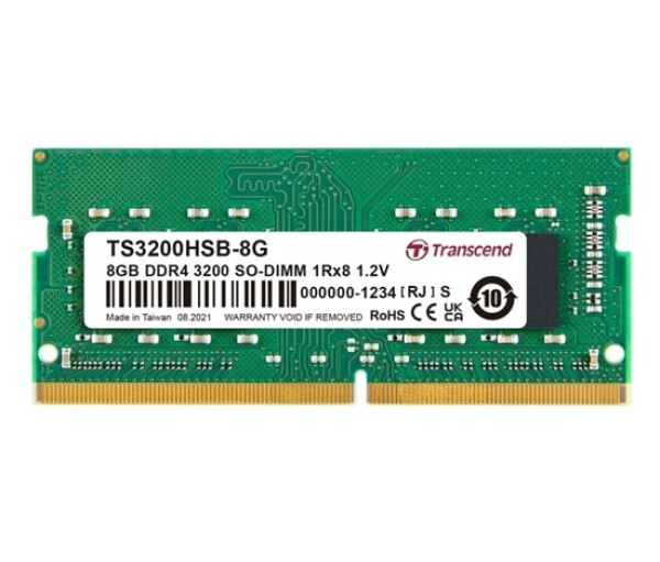 TRANSCEND SODIMM DDR4 8GB 3200MHz 1Rx8 1Gx8 CL22 1.2V EDF_985154