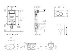 GEBERIT - Kombifix Set předstěnové instalace, klozetu Oudee Vortex a sedátka softclose, tlačítko Sigma01, černá SANI15CA5135