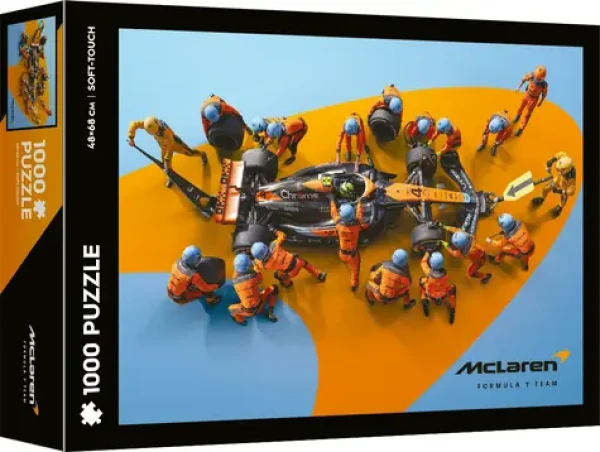 Trefl Puzzle Soft Touch Automobilist: McLaren: Světový rekord v nejrychlejší zastávce v boxech