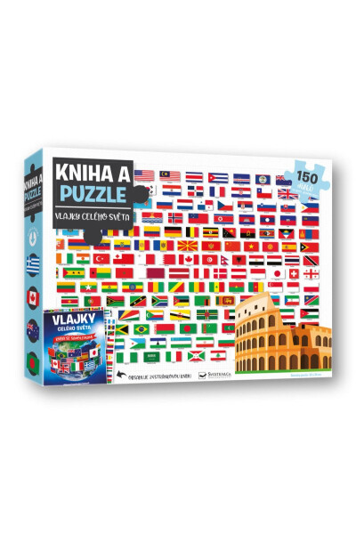 Kniha puzzle Vlajky celého světa