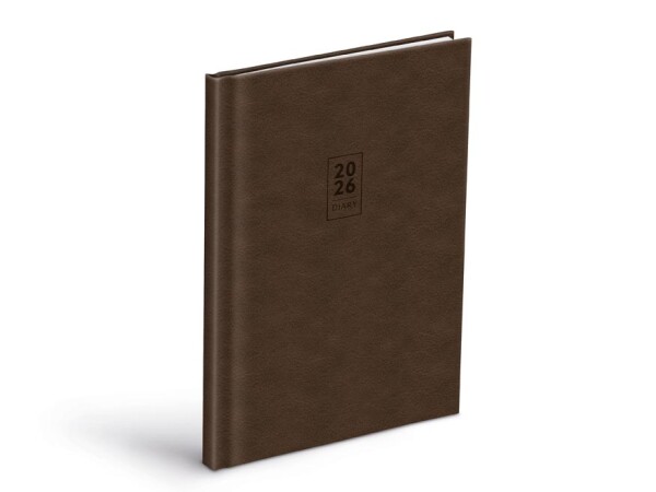 Týdenní diář 2026 MFP T805 A5 - PU dark brown