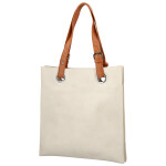 Módní dámská koženková kabelka na rameno Paytona, krémová