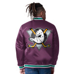 Starter Pánská Oboustranná Bunda Anaheim Ducks The CLOSER Reversible Varsity Satin Jacket Velikost: