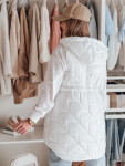 Dámská přechodná prošívaná vesta OLINVIA bílá FashionStreet TY4886 L