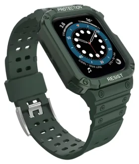 Hurtel Ochranné pouzdro s řemínkem pro Apple Watch 38/40/41 mm zelené / Pouzdro s řemínkem / 38/40/41 mm