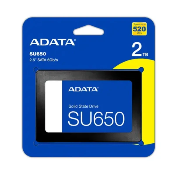 ADATA SU650 2TB / SSD / 2.5" / SATA III / čtení: 520MBps / zápis: 450MBps / MTBF: 2.0mh (ASU650SS-2TT-R)