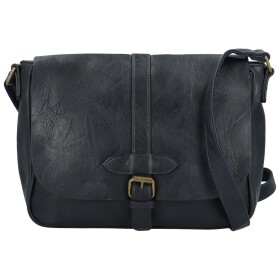 Stylová dámská koženková crossbody kabelka Arjona, tmavě modrá