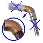 RAV Slezák - Přechodka k vanové vodopádové baterii , Stará mosaz (Bronz) MD0108SM MD0108SM