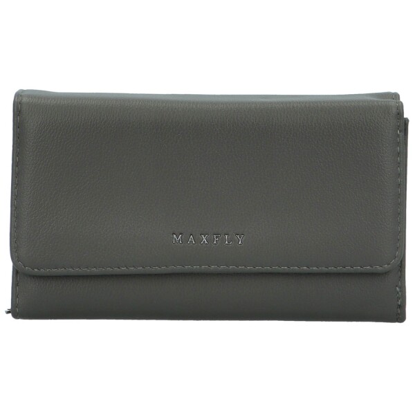 Stylová dámská koženková peněženka MaxFly Ennio, šedá