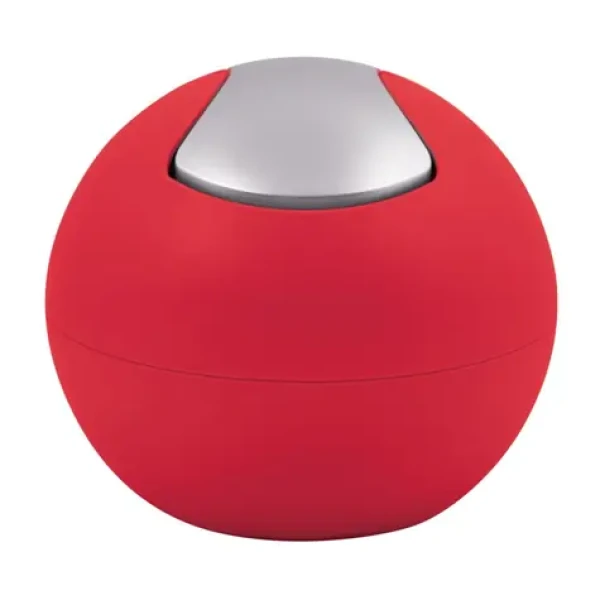 Spirella BOWL MATT mini výklopný odpadkový koš 1 L matný červený / plast (7610583208590)