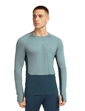 ICEBREAKER Mens 125 ZoneKnit LS Crewe, Abyss/Blue Ash velikost: S