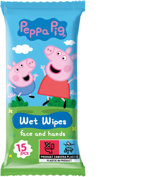 Vlhčené ubrousky Prasátko Peppa 15 ks - Trigo