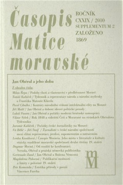 Časopis Matice moravské supplementum 2/2010