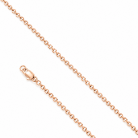 LUNICA Stříbrný řetízek ROLO ROSE GOLD 45cm 0685