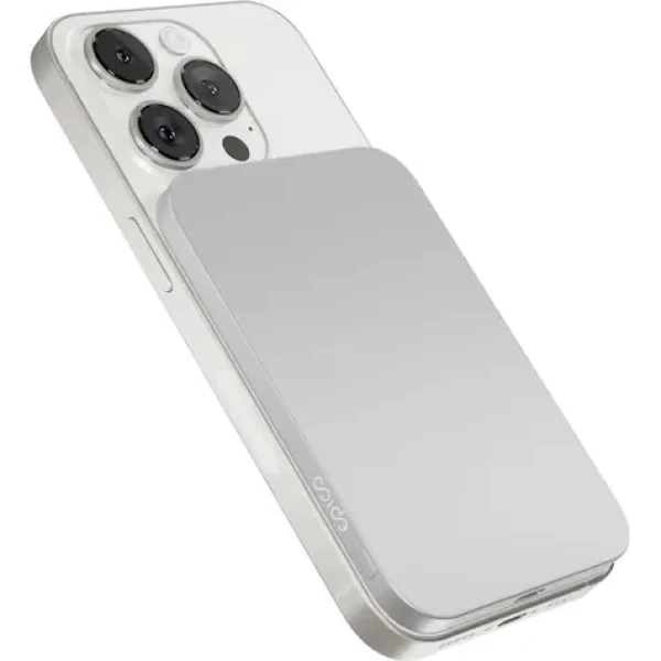 Epico UltraPack EM31 MagSafe stříbrná / Bezdrátová powerbanka / 3000 mAh / USB-C / 10W (9915112100084)
