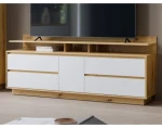TV skříňka Foggia 188 cm, dub artisan/bílá