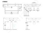 VILLEROY & BOCH - Avento Dvojumyvadlo nábytkové 1000x470 mm, s přepadem, otvory pro baterie, CeramicPlus, Stone White 4156A4RW