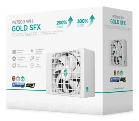 DEEPCOOL PS750G WH bílá / SFX / ATX 3.1 / 750W / 80 PLUS Gold / Plně modulární (R-PS750G-FE0W-JGEU)
