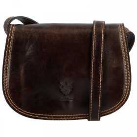 Dámská kožená crossbody taška Luren, tmavě hnědá