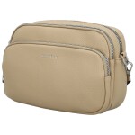 Trendy dámská koženková crossbody kabelka Rory, béžová