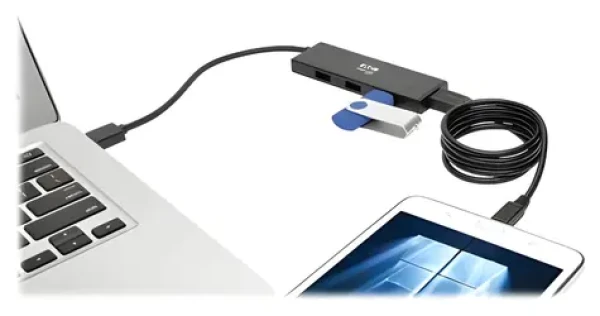 Eaton Tripp Lite U360-004-SLIM černá / USB hub / 4 porty / USB 3.0 / 5 Gbit/s (U360-004-SLIM)