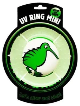 Kiwi Walker Svítící létající a plovací kruh Mini / Hračka pro psy / guma / svítí ve tmě (TPR-503)