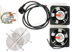 XtendLan Ventilační jednotka / 19” / 2x ventilátor 120 mm / Napájecí kabel (SFAN-WM-2F)