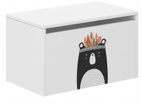 GLOBIS Dětský úložný box s krásným medvědem 40x40x69 cm Bíla