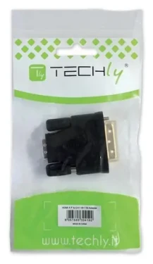 Techly IADAP-DVI-HDMI-F černá / Redukce / DVI-D - HDMI / Dual Link / pozlacené kontakty (IADAP-DVI-HDMI-F)