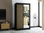 Šatní skříň Abi Lamelo 2 Barva korpusu: Černá, Rozměry: 250 cm