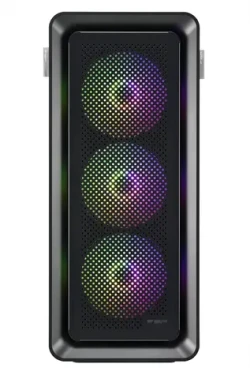 Fortron CUT593P černá / ATX / 2x USB3.0 + 1x USB-C / 4x 140mm ARGB / bez zdroje / průhledná bočnice / ARGB podsvícení (POC0000204)