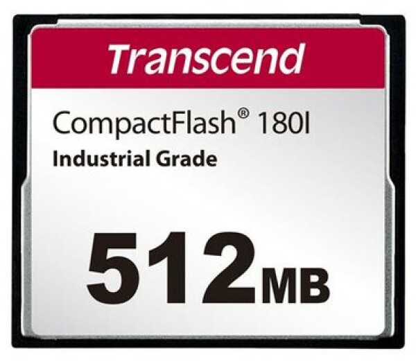 Transcend CF180I Compact Flash Karta 512MB / R: 85MBs / W: 70MBs (TS512MCF180I)