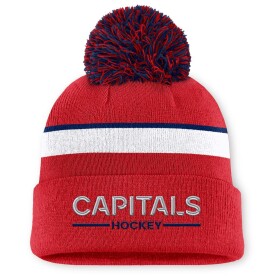 Fanatics Dámská zimní čepice Washington Capitals NHL Authentic Pro W/Cap Cuffed Pom Beanie