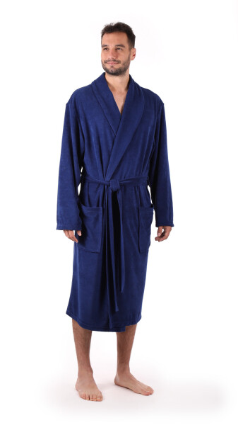 Bari pánský župan nadměrný tmavě modrá nadměr 4XL