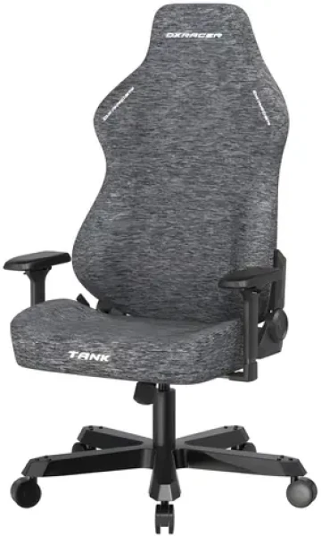 DXRacer TANK Herní židle šedá látková / výška postavy: 165–200 cm / nosnost: 180 kg / 4D-Područky