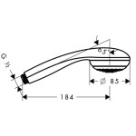 HANSGROHE - Crometta 85 Sprchová hlavice, 1 proud, chrom 28585000