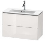 DURAVIT - L-Cube Umyvadlová skříňka Compact, 55x82x39 cm, 2 zásuvky, lesklá bílá LC625702222