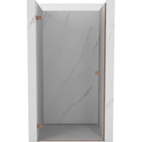 MEXEN/S - Lunar-B sprchové dveře křídlové levé 85, transparent, měď kartáčovaná 832-085-000-65-00-L